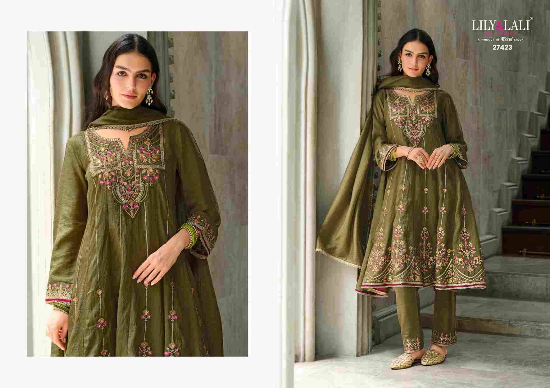 Sajni By Lily And Lali 27421 To 27424 Series Beautiful Festive Suits Colorful Stylish Fancy Casual Wear & Ethnic Wear Viscose Silk Embroidery Dresses At Wholesale Price