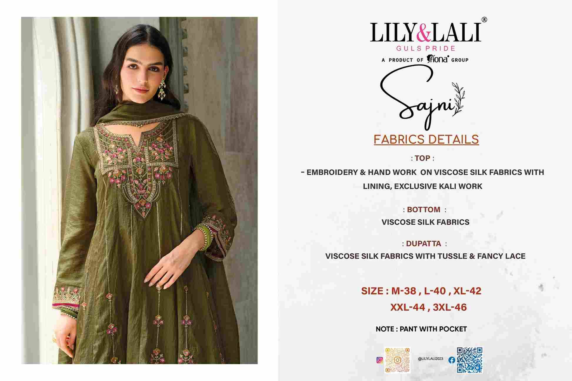 Sajni By Lily And Lali 27421 To 27424 Series Beautiful Festive Suits Colorful Stylish Fancy Casual Wear & Ethnic Wear Viscose Silk Embroidery Dresses At Wholesale Price