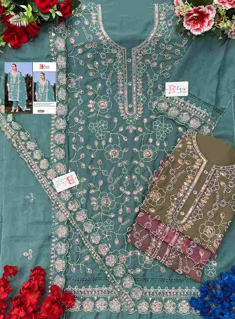Bilqis 160 Colours Vol-3 By Bilqis 160-I To 160-L Series Beautiful Pakistani Suits Stylish Fancy Colorful Party Wear & Occasional Wear Georgette Embroidery Dresses At Wholesale Price