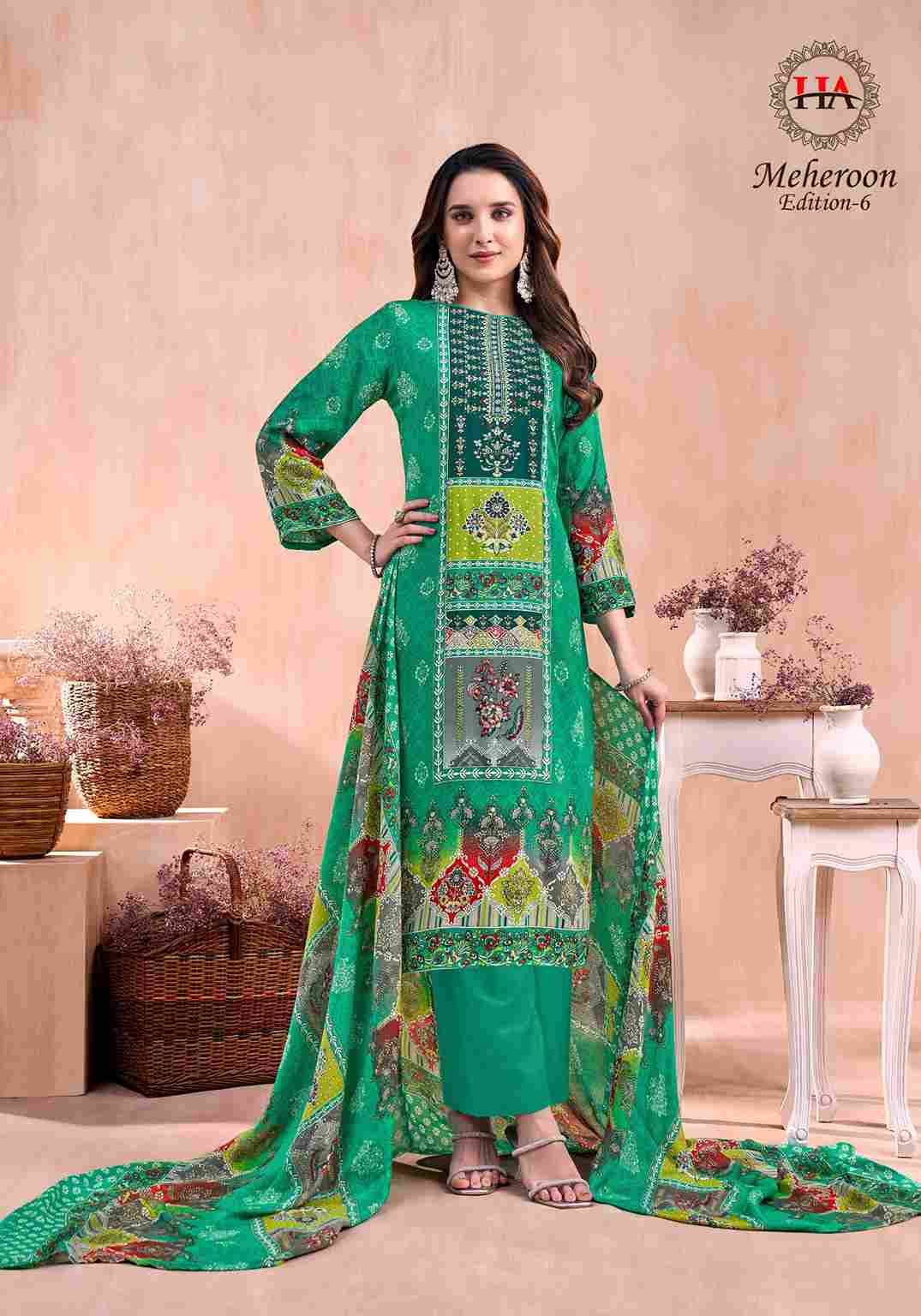 Meheroon Vol-6 By Harshit Fashion Hub 2022-849-01 To 2022-849-06 Series Beautiful Festive Suits Stylish Fancy Colorful Casual Wear & Ethnic Wear Pure Viscose Rayon Dresses At Wholesale Price
