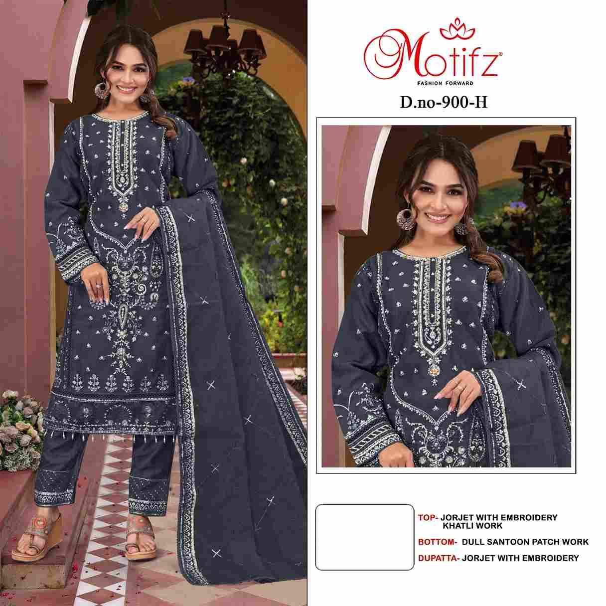 Motifz Hit Design 900 Colours Vol-2 By Motifz 900-E To 900-H Series Beautiful Pakistani Suits Colorful Stylish Fancy Casual Wear & Ethnic Wear Georgette Dresses At Wholesale Price