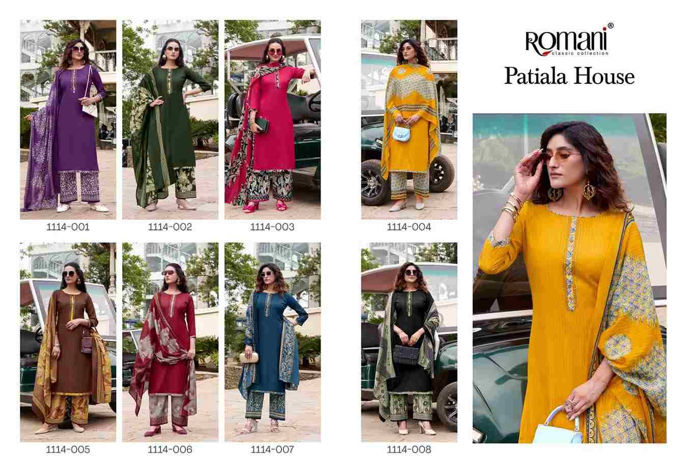 Patiala House By Romani 1114-001 To 1114-008 Series Beautiful Festive Suits Stylish Fancy Colorful Casual Wear & Ethnic Wear Soft Cotton Print Dresses At Wholesale Price