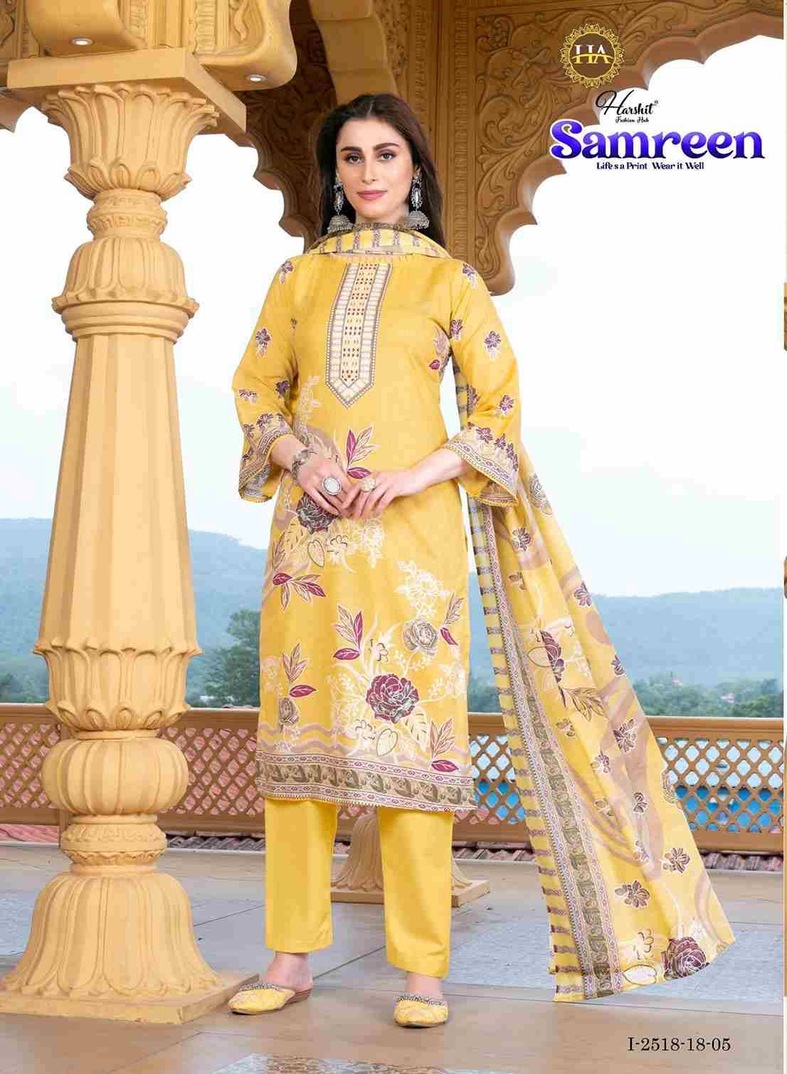 Samreen By Harshit Fashion Hub 2518-18-01 To 2518-18-06 Series Beautiful Festive Suits Stylish Fancy Colorful Casual Wear & Ethnic Wear Pure Cambric Print Dresses At Wholesale Price
