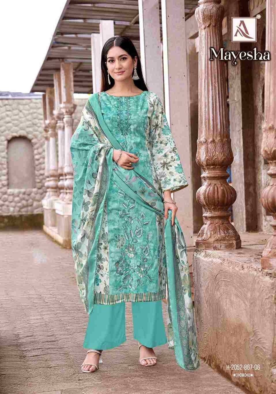 Mayesha By Alok Suit 2052-867-01 To 2052-867-06 Series Beautiful Festive Suits Colorful Stylish Fancy Casual Wear & Ethnic Wear Pure Cambric Cotton Dresses At Wholesale Price