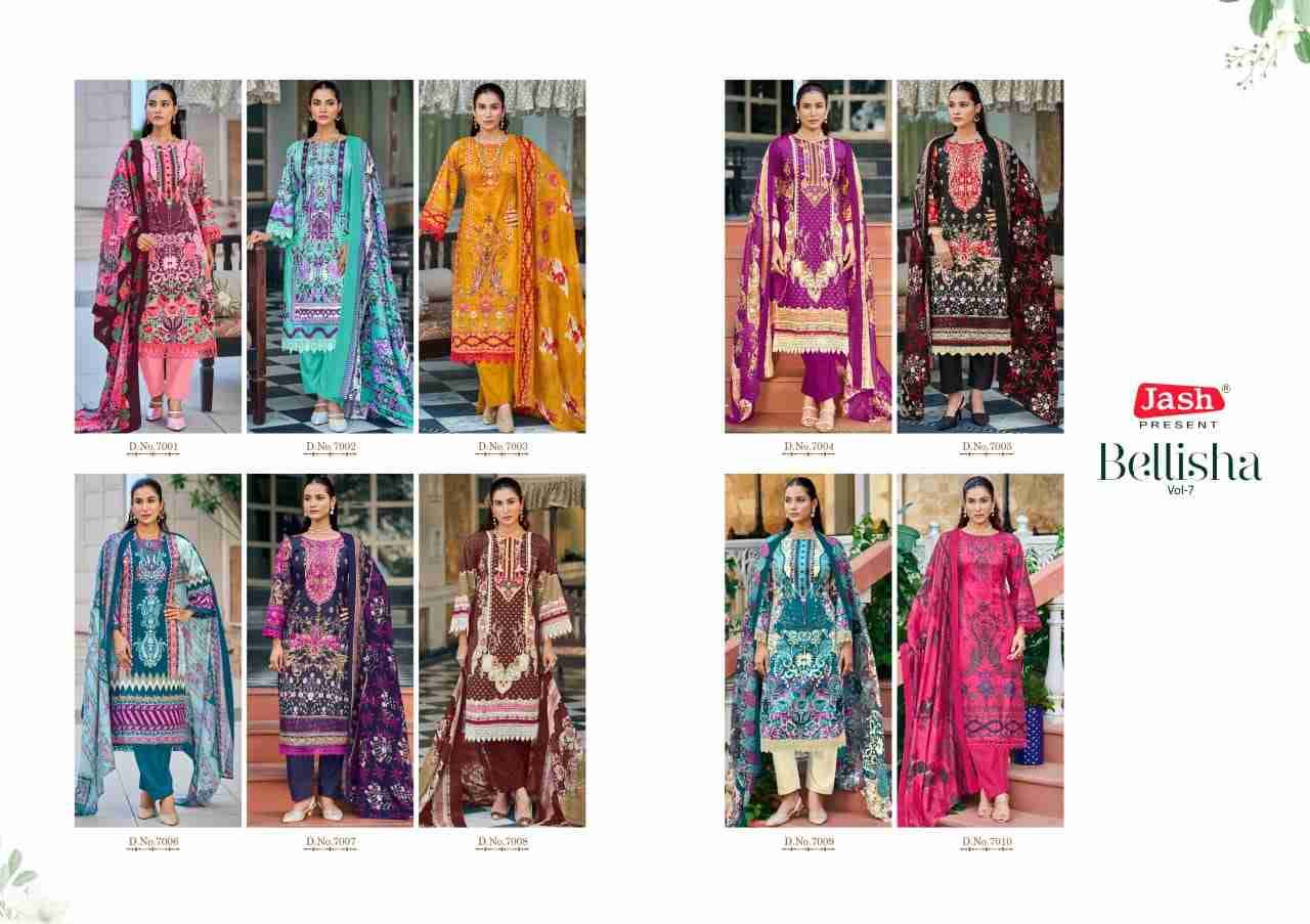 Bellisha Vol-7 By Jash 7001 To 7010 Series Beautiful Festive Suits Stylish Fancy Colorful Casual Wear & Ethnic Wear Cotton Print Dresses At Wholesale Price
