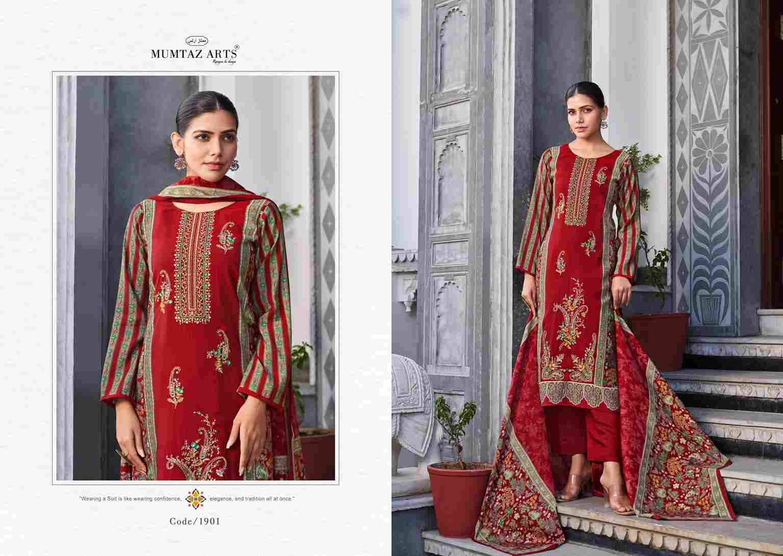 Nadira By Mumtaz Arts 1901 To 1904 Series Beautiful Festive Suits Colorful Stylish Fancy Casual Wear & Ethnic Wear Pure Modal Silk Print Dresses At Wholesale Price