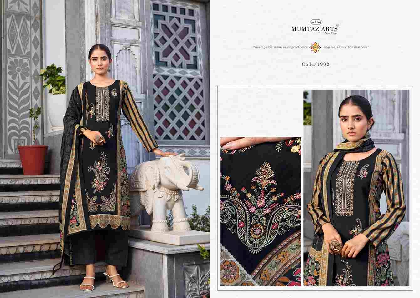 Nadira By Mumtaz Arts 1901 To 1904 Series Beautiful Festive Suits Colorful Stylish Fancy Casual Wear & Ethnic Wear Pure Modal Silk Print Dresses At Wholesale Price