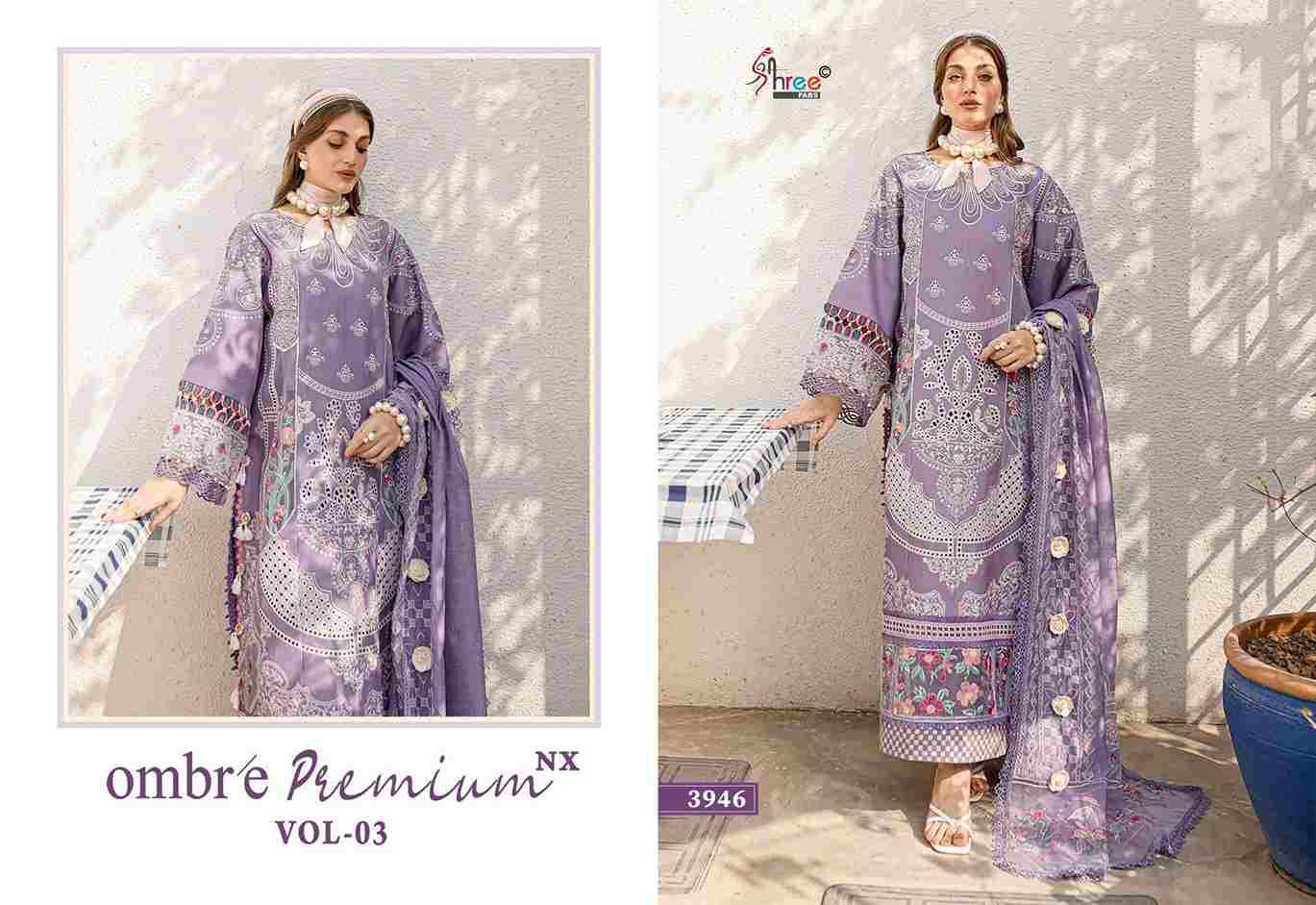 Ombre Premium Vol-3 Nx By Shree Fabs Designer Pakistani Suits Collection Beautiful Stylish Fancy Colorful Party Wear & Ethnic Wear Pure Viscose With Pure Cotton With Embroidery Dresses At Wholesale Price