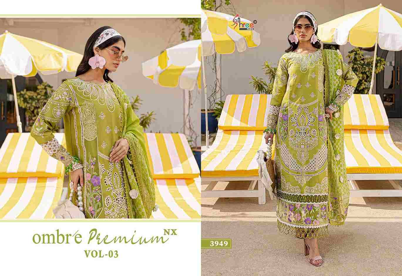 Ombre Premium Vol-3 Nx By Shree Fabs Designer Pakistani Suits Collection Beautiful Stylish Fancy Colorful Party Wear & Ethnic Wear Pure Viscose With Pure Cotton With Embroidery Dresses At Wholesale Price