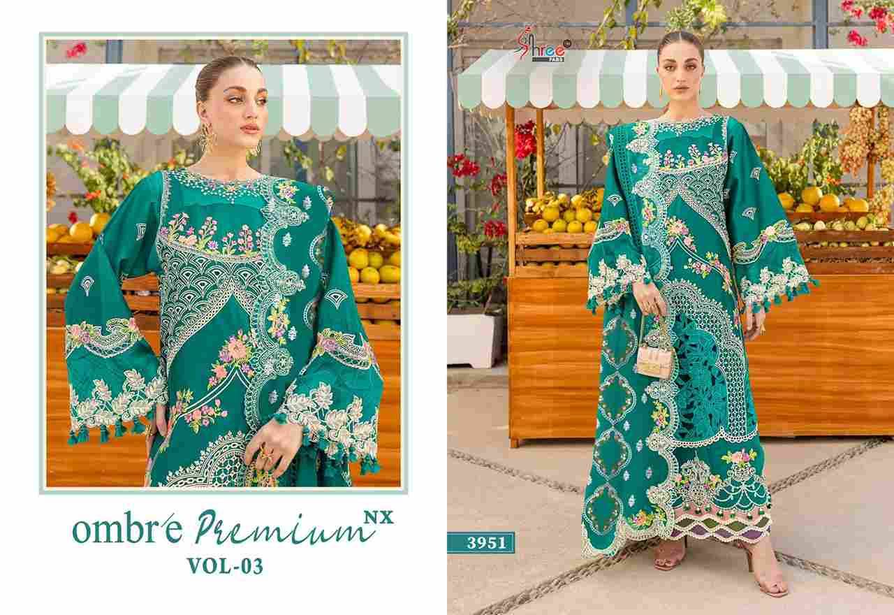 Ombre Premium Vol-3 Nx By Shree Fabs Designer Pakistani Suits Collection Beautiful Stylish Fancy Colorful Party Wear & Ethnic Wear Pure Viscose With Pure Cotton With Embroidery Dresses At Wholesale Price