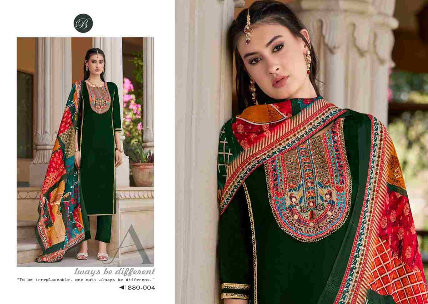Lamia By Belliza 880-001 To 880-006 Series Beautiful Festive Suits Stylish Fancy Colorful Casual Wear & Ethnic Wear Pure Jam Dresses At Wholesale Price