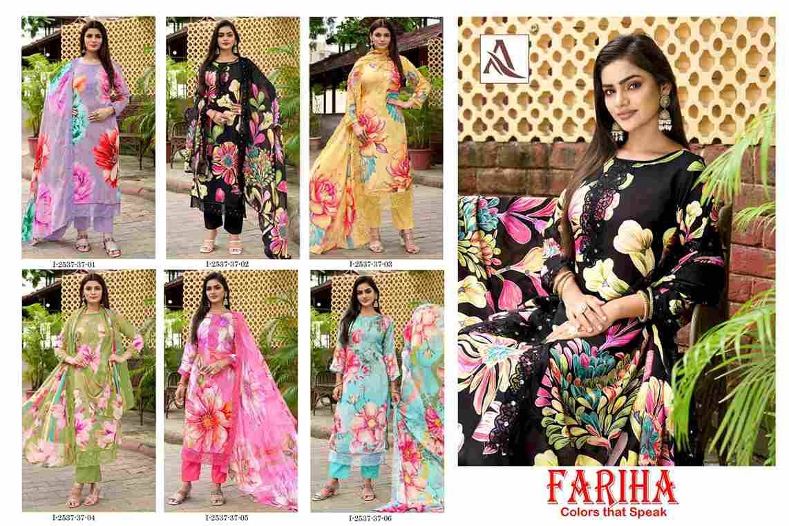 Fariha By Alok Suit 2537-37-01 To 2537-37-06 Series Beautiful Festive Suits Colorful Stylish Fancy Casual Wear & Ethnic Wear Pure Muslin Dresses At Wholesale Price