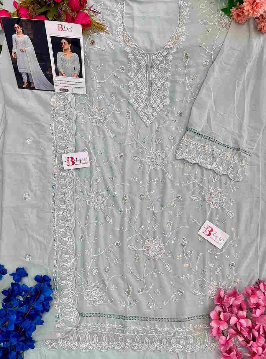 Bilqis 195 Colours By Bilqis 195-A To 195-D Series Beautiful Pakistani Suits Stylish Fancy Colorful Party Wear & Occasional Wear Faux Georgette Embroidery Dresses At Wholesale Price