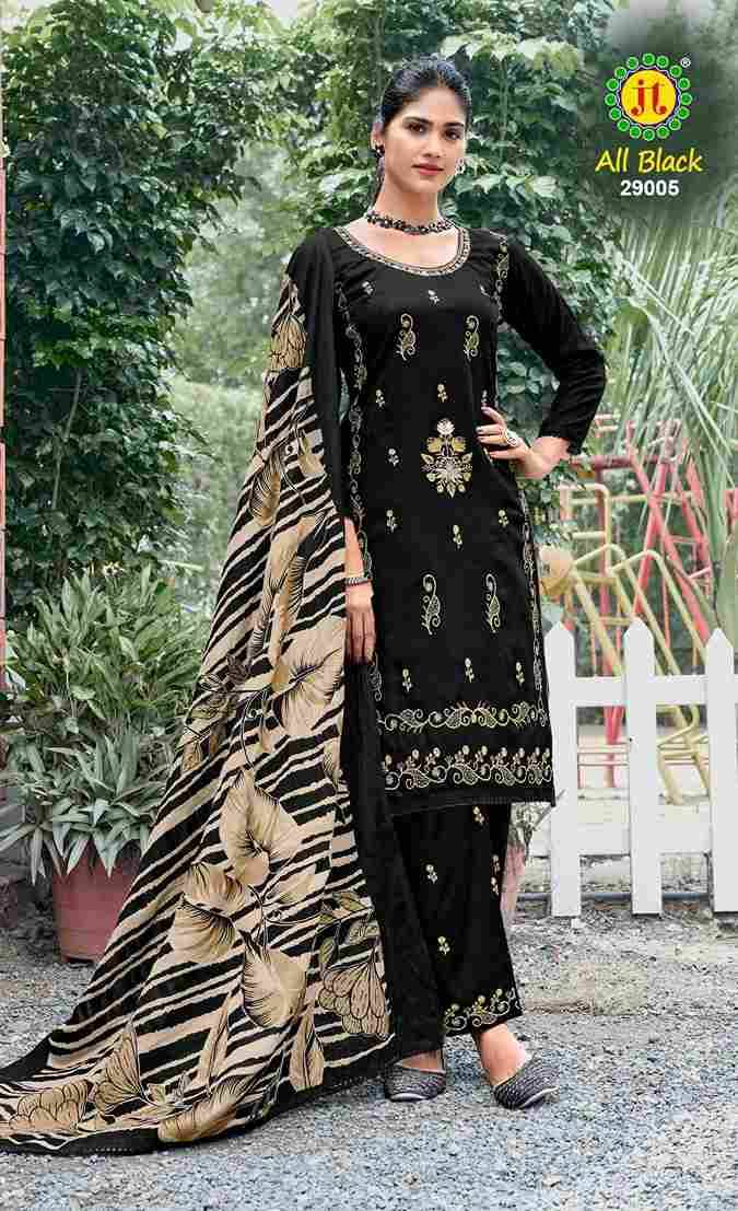 All Black Vol-29 By JT 29001 To 29005 Series Beautiful Festive Suits Colorful Stylish Fancy Casual Wear & Ethnic Wear Rayon Dresses At Wholesale Price
