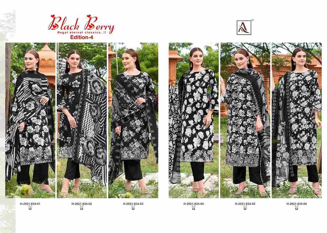 Black Berry Vol-4 By Alok Suit 2021-834-01 To 2021-834-06 Series Beautiful Festive Suits Colorful Stylish Fancy Casual Wear & Ethnic Wear Pure Cambric Cotton Dresses At Wholesale Price