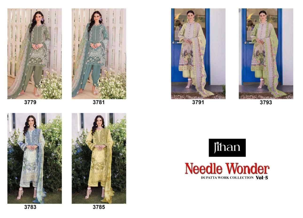 Needle Wonder Vol-5 By Jihan Designer Pakistani Suits Beautiful Fancy Stylish Colorful Party Wear & Occasional Wear Pure Cotton Dresses At Wholesale Price