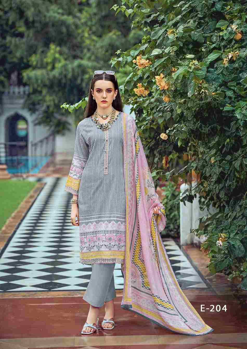 Elaf Vol-2 By Cosmos 201 To 206 Series Beautiful Pakistani Suits Colorful Stylish Fancy Casual Wear & Ethnic Wear Lawn Cotton Embroidered Dresses At Wholesale Price