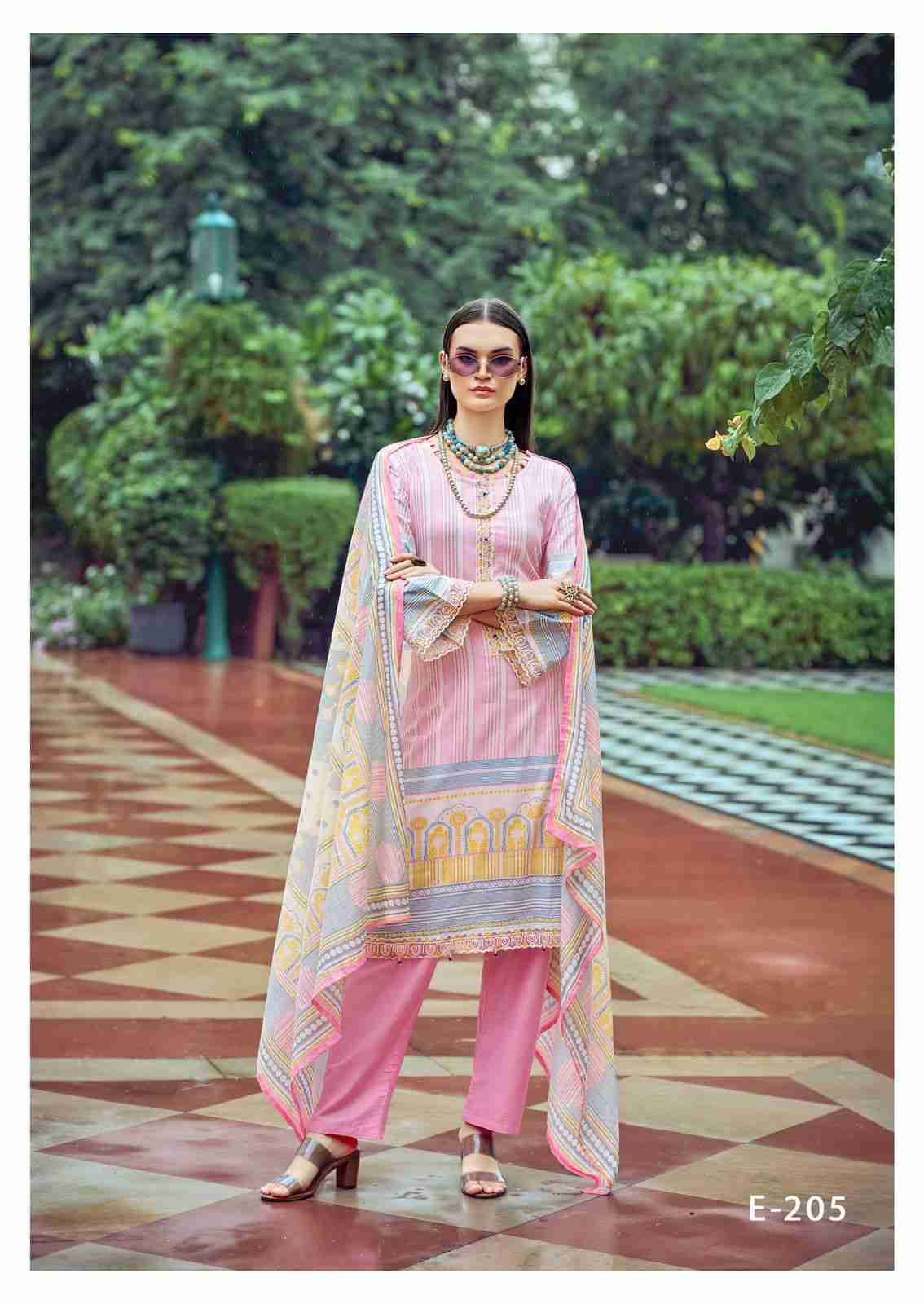 Elaf Vol-2 By Cosmos 201 To 206 Series Beautiful Pakistani Suits Colorful Stylish Fancy Casual Wear & Ethnic Wear Lawn Cotton Embroidered Dresses At Wholesale Price