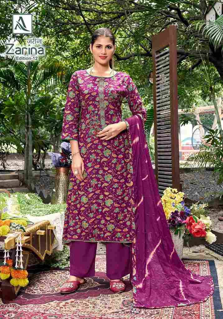 Zarina Vol-12 By Alok Suit 2068-884-01 To 2068-884-08 Series Beautiful Festive Suits Colorful Stylish Fancy Casual Wear & Ethnic Wear Pure Viscose Rayon Dresses At Wholesale Price