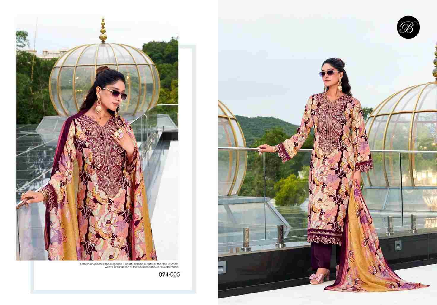 Shehnaaz By Belliza 894-001 To 894-006 Series Beautiful Festive Suits Stylish Fancy Colorful Casual Wear & Ethnic Wear Pure Viscose Rayon Dresses At Wholesale Price