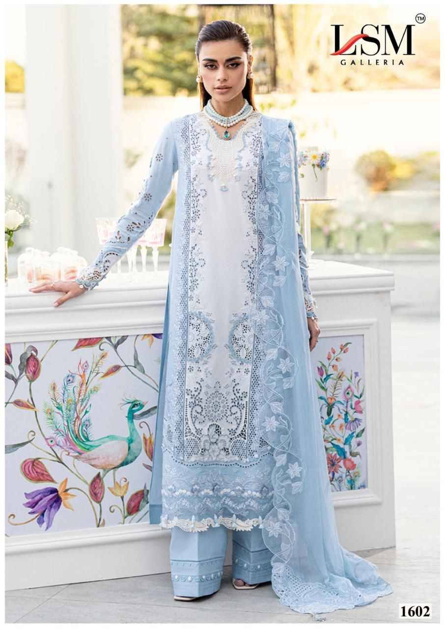 Parian Dream Vol-16 By Lsm Galleria 1601 To 1606 Series Beautiful Festive Suits Colorful Stylish Fancy Casual Wear & Ethnic Wear Pure Lawn Print With Work Dresses At Wholesale Price