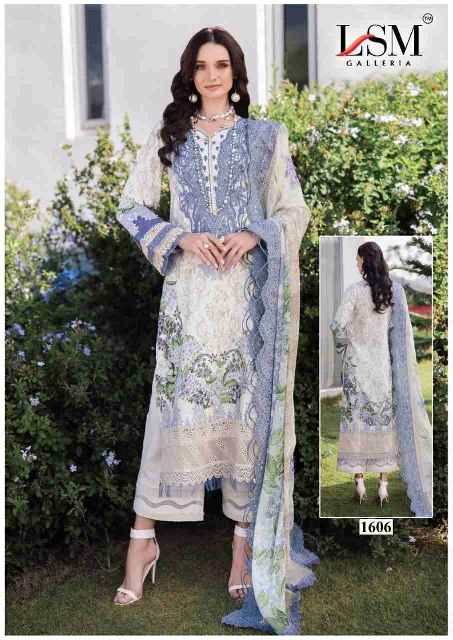 Parian Dream Vol-16 By Lsm Galleria 1601 To 1606 Series Beautiful Festive Suits Colorful Stylish Fancy Casual Wear & Ethnic Wear Pure Lawn Print With Work Dresses At Wholesale Price
