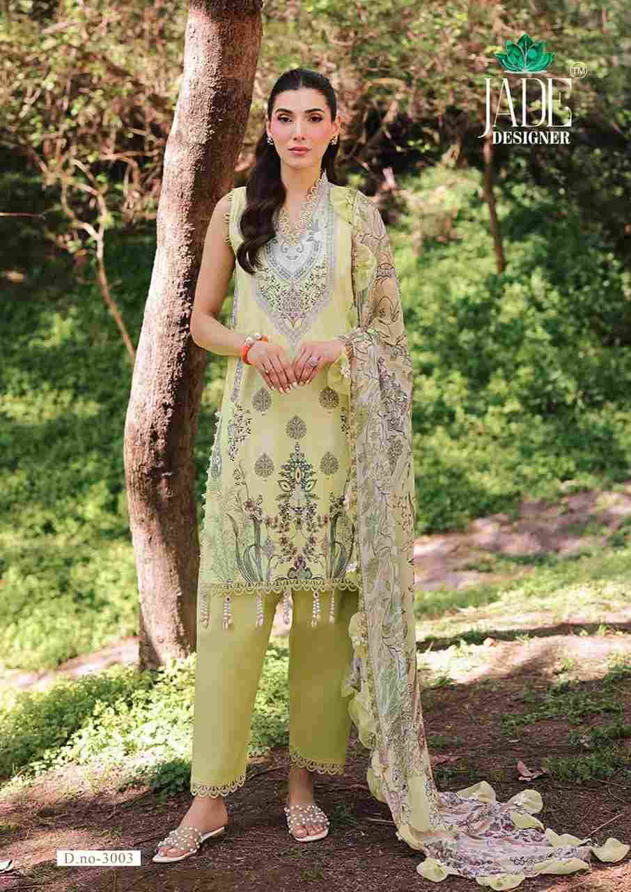 Noor Ahmed Vol-3 By Jade 3001 To 3006 Series Beautiful Festive Suits Colorful Stylish Fancy Casual Wear & Ethnic Wear Pure Lawn Cotton Embroidered Dresses At Wholesale Price