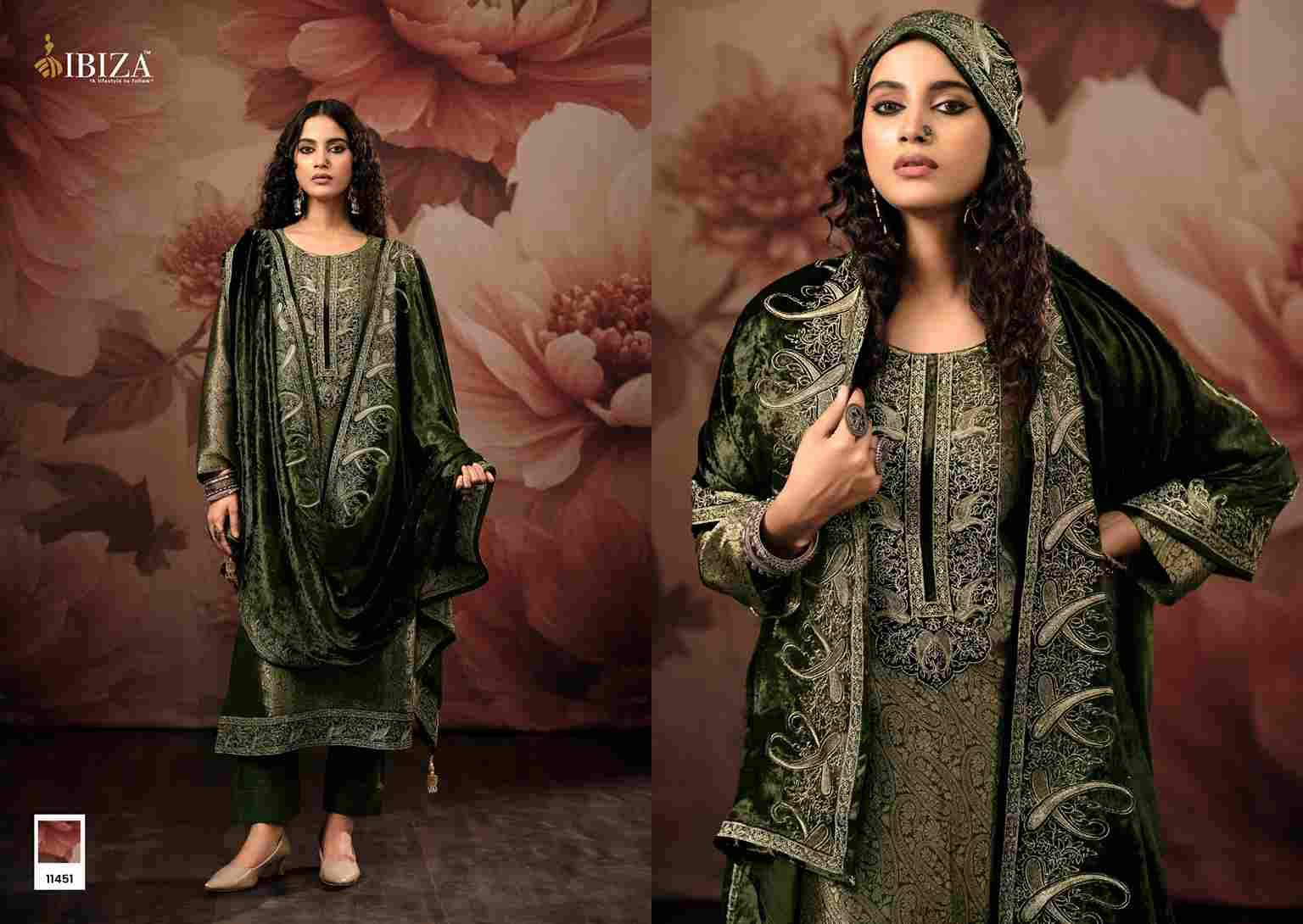 Vihara By Ibiza 11451 To 11454 Series Designer Festive Suits Beautiful Fancy Stylish Colorful Party Wear & Occasional Wear Pure Jacquard Dresses At Wholesale Price