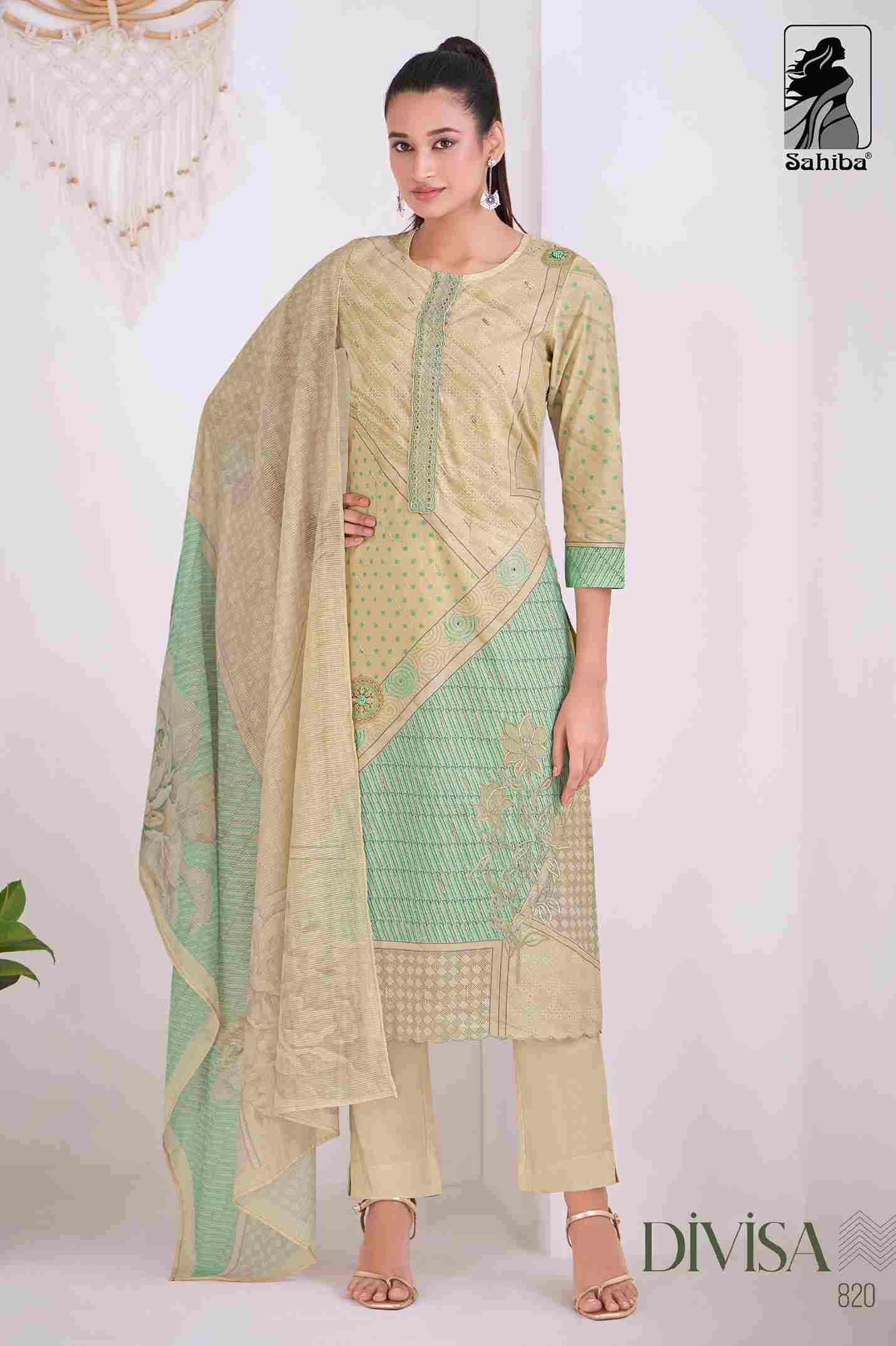 Divisa By Sahiba Fabrics Beautiful Festive Suits Colorful Stylish Fancy Casual Wear & Ethnic Wear Pure Cotton Lawn Dresses At Wholesale Price