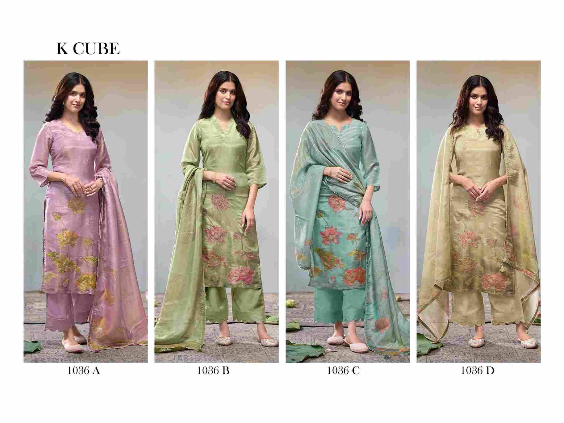 Rachita By K Cube 1036-A To 1036-D Series Beautiful Festive Suits Colorful Stylish Fancy Casual Wear & Ethnic Wear Shimmer Dresses At Wholesale Price