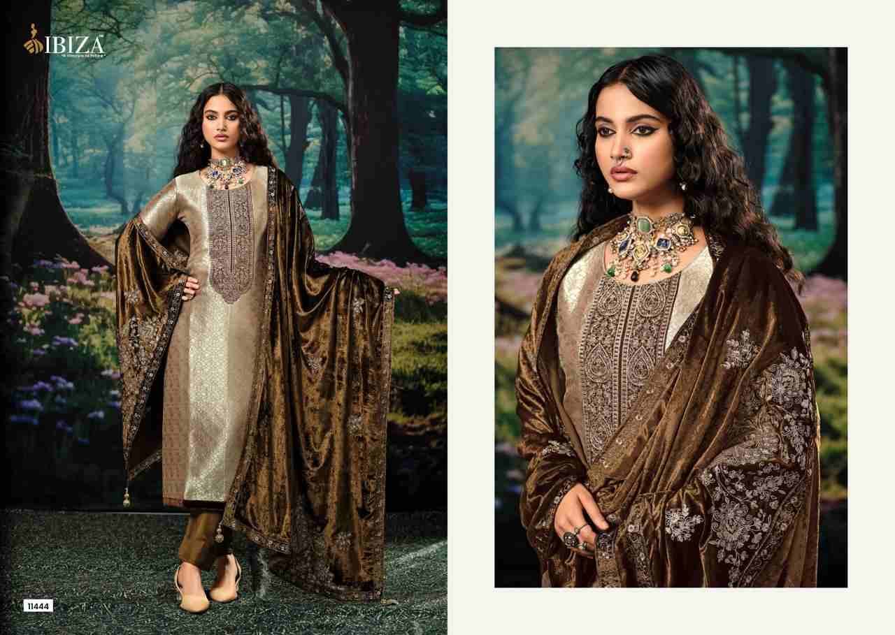 Swark By Ibiza 11441 To 11444 Series Designer Festive Suits Beautiful Fancy Stylish Colorful Party Wear & Occasional Wear Pure Silk Jacquard Dresses At Wholesale Price