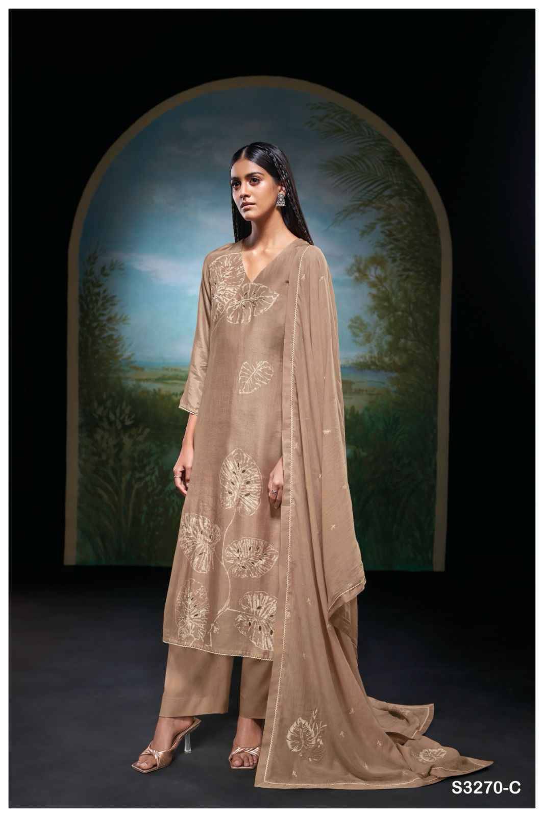 Jaely-3270 By Ganga Fashion 3270-A To 3270-D Series Beautiful Festive Suits Colorful Stylish Fancy Casual Wear & Ethnic Wear Pure Bemberg Silk Dresses At Wholesale Price