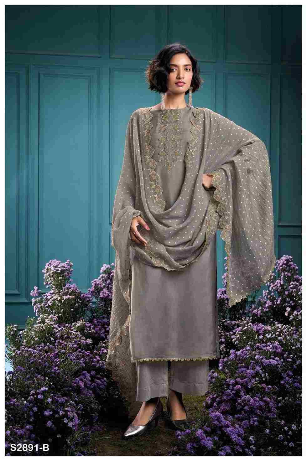 Tahrah-2891 By Ganga Fashion 2891-A To 2891-B Series Beautiful Festive Suits Colorful Stylish Fancy Casual Wear & Ethnic Wear Pure Bemberg Silk Dresses At Wholesale Price