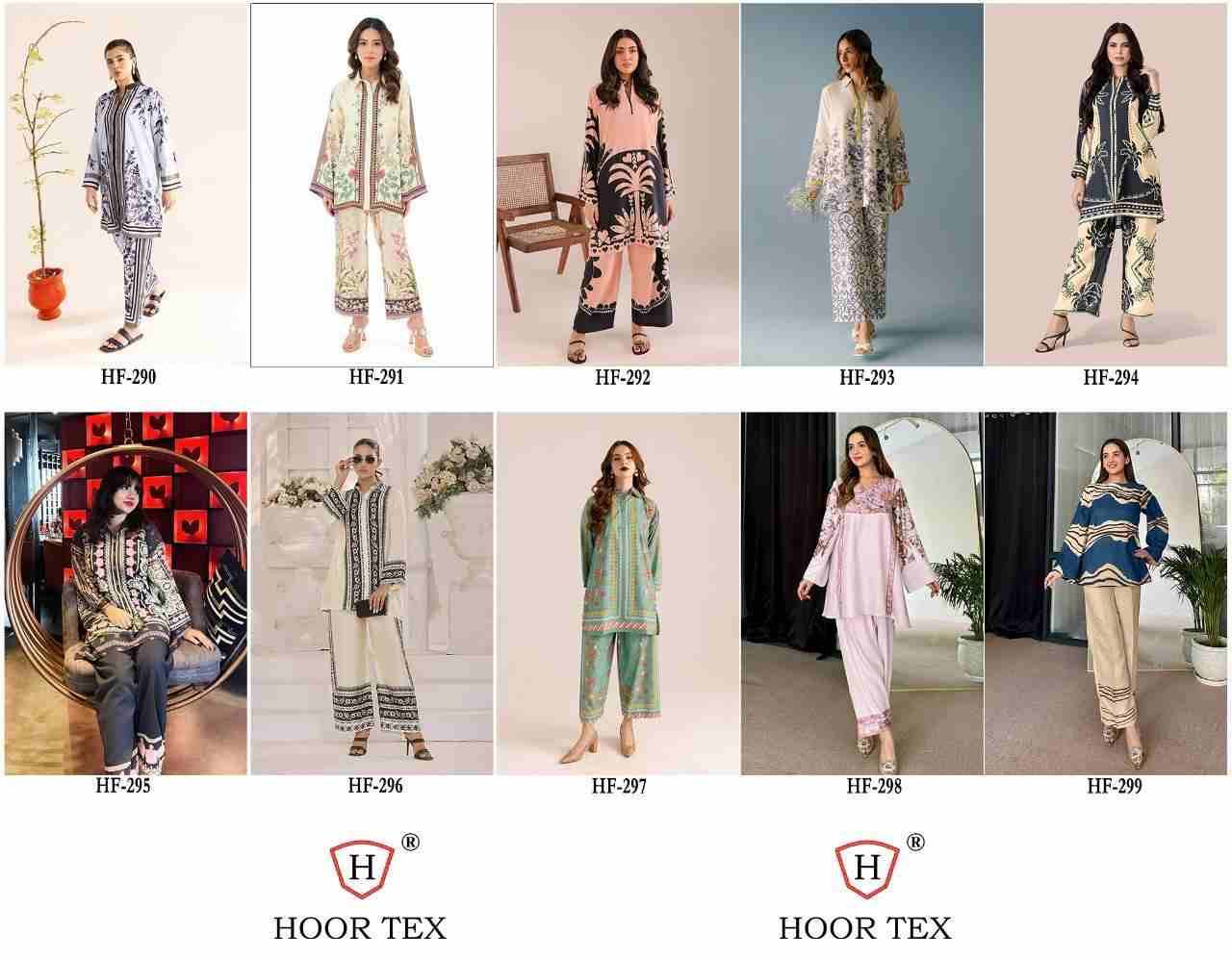 Hoor Tex Hit Design HF-290 Series By Hoor Tex HF-290 To HF-299 Series Designer Stylish Fancy Colorful Beautiful Casual Wear & Ethnic Wear Imported Rayon Satin Co-Ords At Wholesale Price