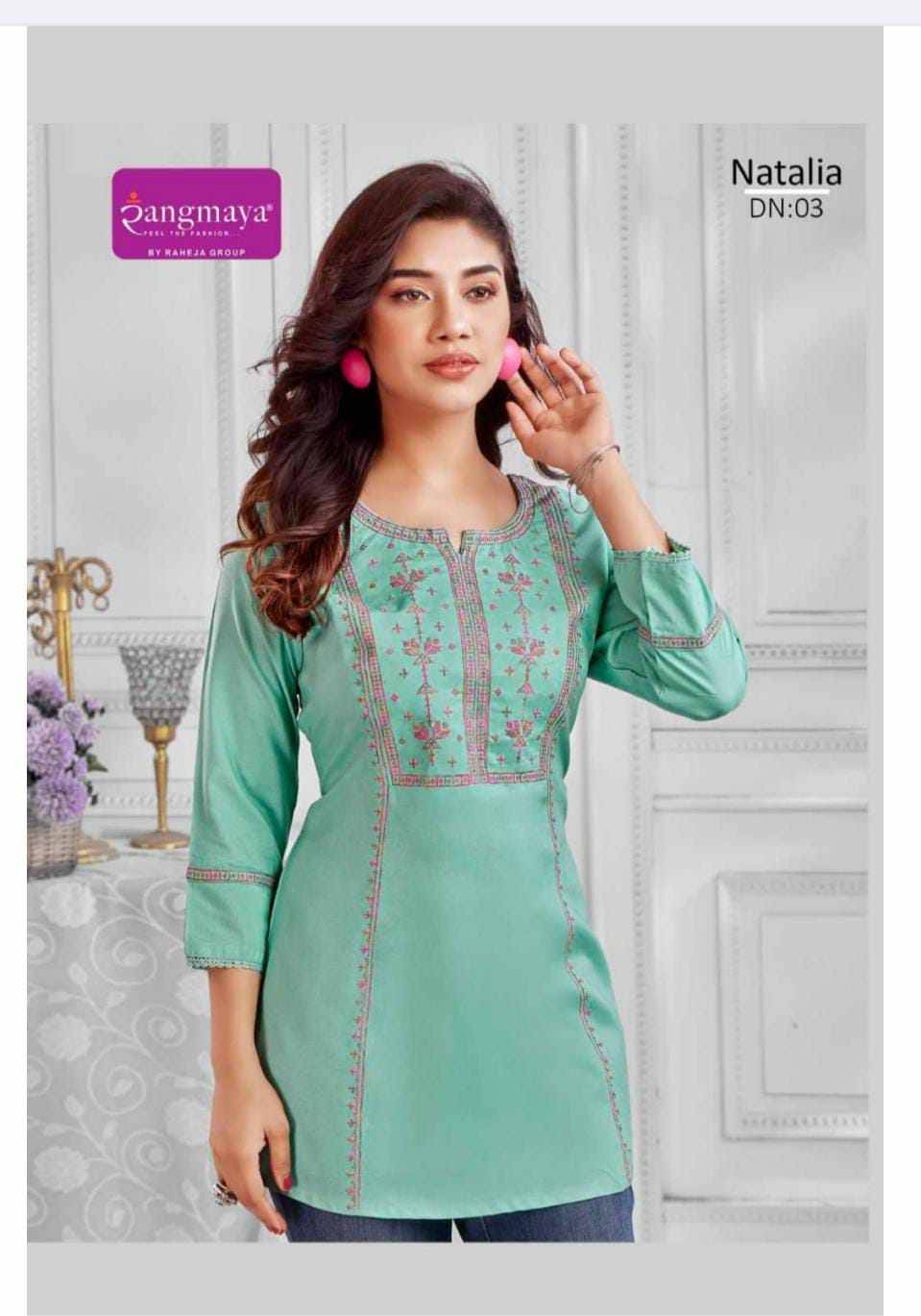 Natalia By Rangmaya 01 To 08 Series Designer Stylish Fancy Colorful Beautiful Party Wear & Ethnic Wear Collection Heavy Rayon Tops At Wholesale Price