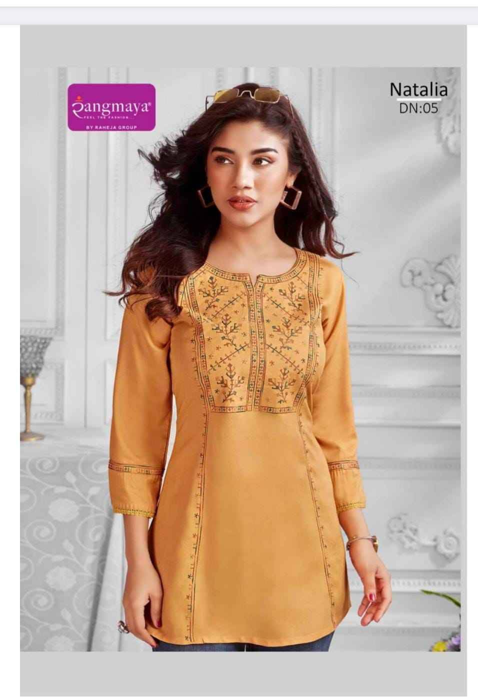 Natalia By Rangmaya 01 To 08 Series Designer Stylish Fancy Colorful Beautiful Party Wear & Ethnic Wear Collection Heavy Rayon Tops At Wholesale Price