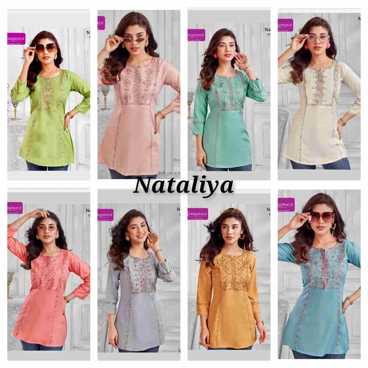Natalia By Rangmaya 01 To 08 Series Designer Stylish Fancy Colorful Beautiful Party Wear & Ethnic Wear Collection Heavy Rayon Tops At Wholesale Price