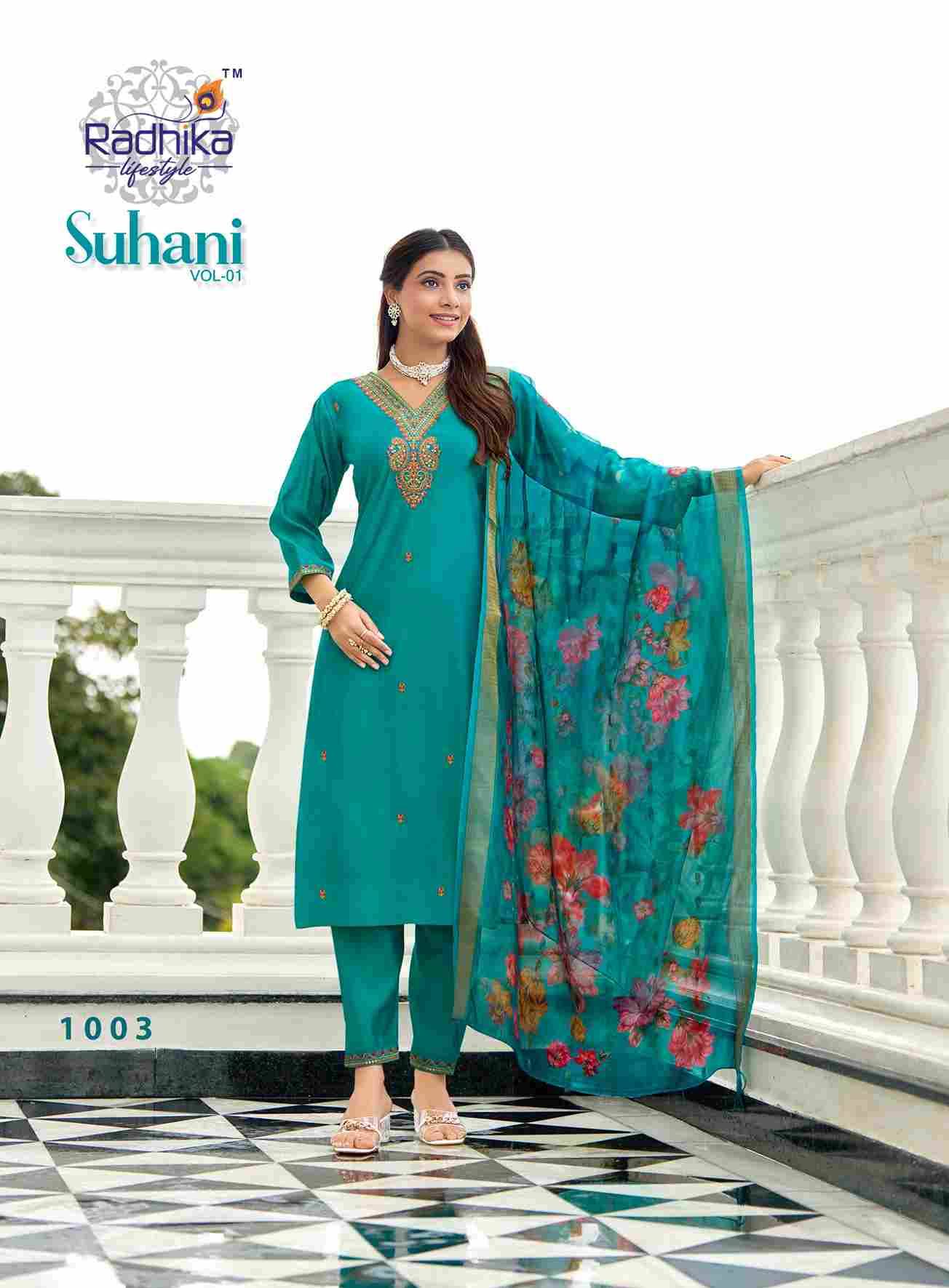 Suhani Vol-1 By Radhika Lifestyle 1001 To 1006 Series Beautiful Festive Suits Colorful Stylish Fancy Casual Wear & Ethnic Wear Roman Silk Dresses At Wholesale Price