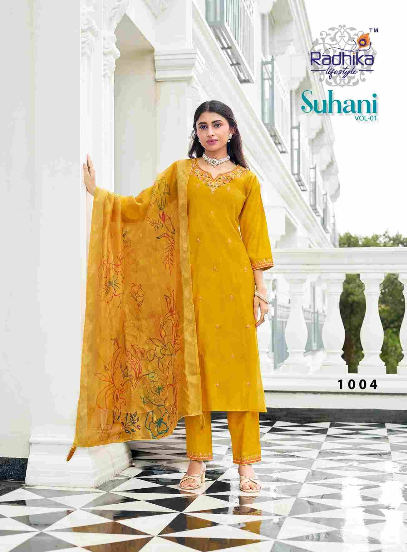 Suhani Vol-1 By Radhika Lifestyle 1001 To 1006 Series Beautiful Festive Suits Colorful Stylish Fancy Casual Wear & Ethnic Wear Roman Silk Dresses At Wholesale Price