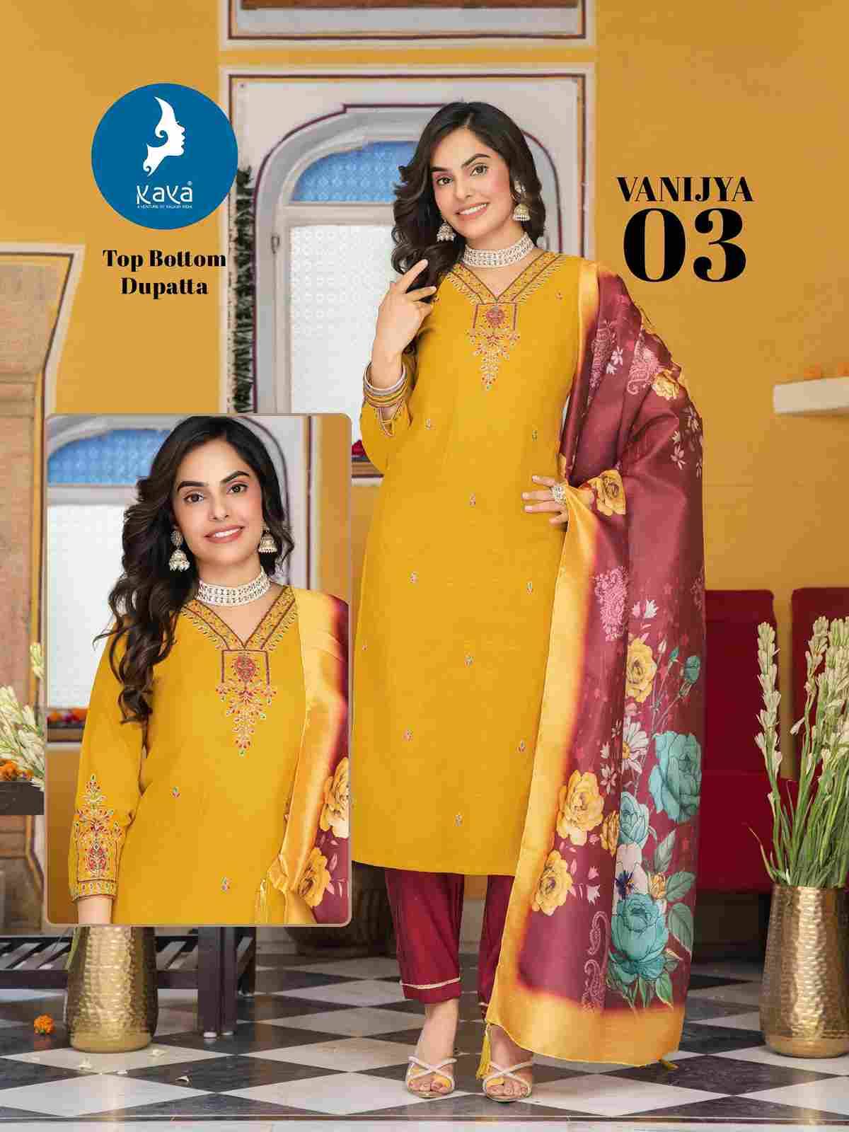 Vanijya By Kaya 01 To 06 Series Beautiful Stylish Festive Suits Fancy Colorful Casual Wear & Ethnic Wear & Ready To Wear Vertican Print Dresses At Wholesale Price