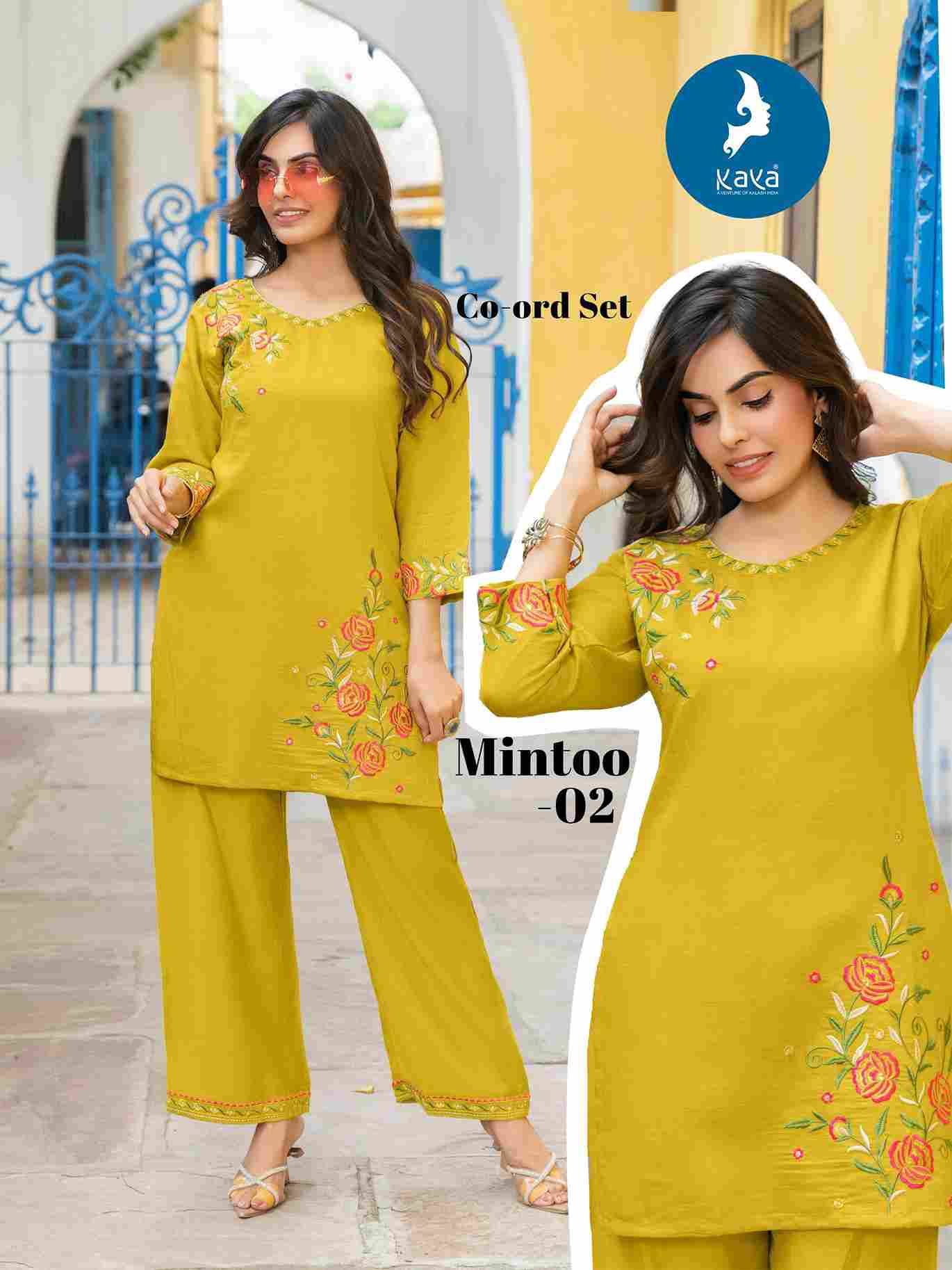 Mintoo By Kaya 01 To 06 Series Designer Stylish Fancy Colorful Beautiful Party Wear & Ethnic Wear Collection Vertican Co-Ord At Wholesale Price