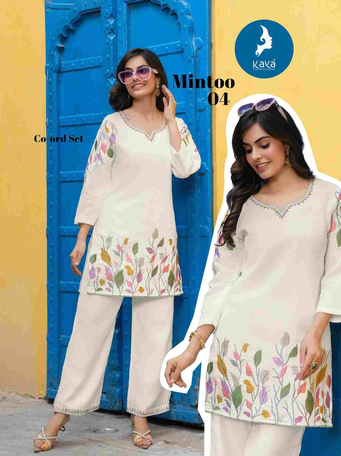 Mintoo By Kaya 01 To 06 Series Designer Stylish Fancy Colorful Beautiful Party Wear & Ethnic Wear Collection Vertican Co-Ord At Wholesale Price