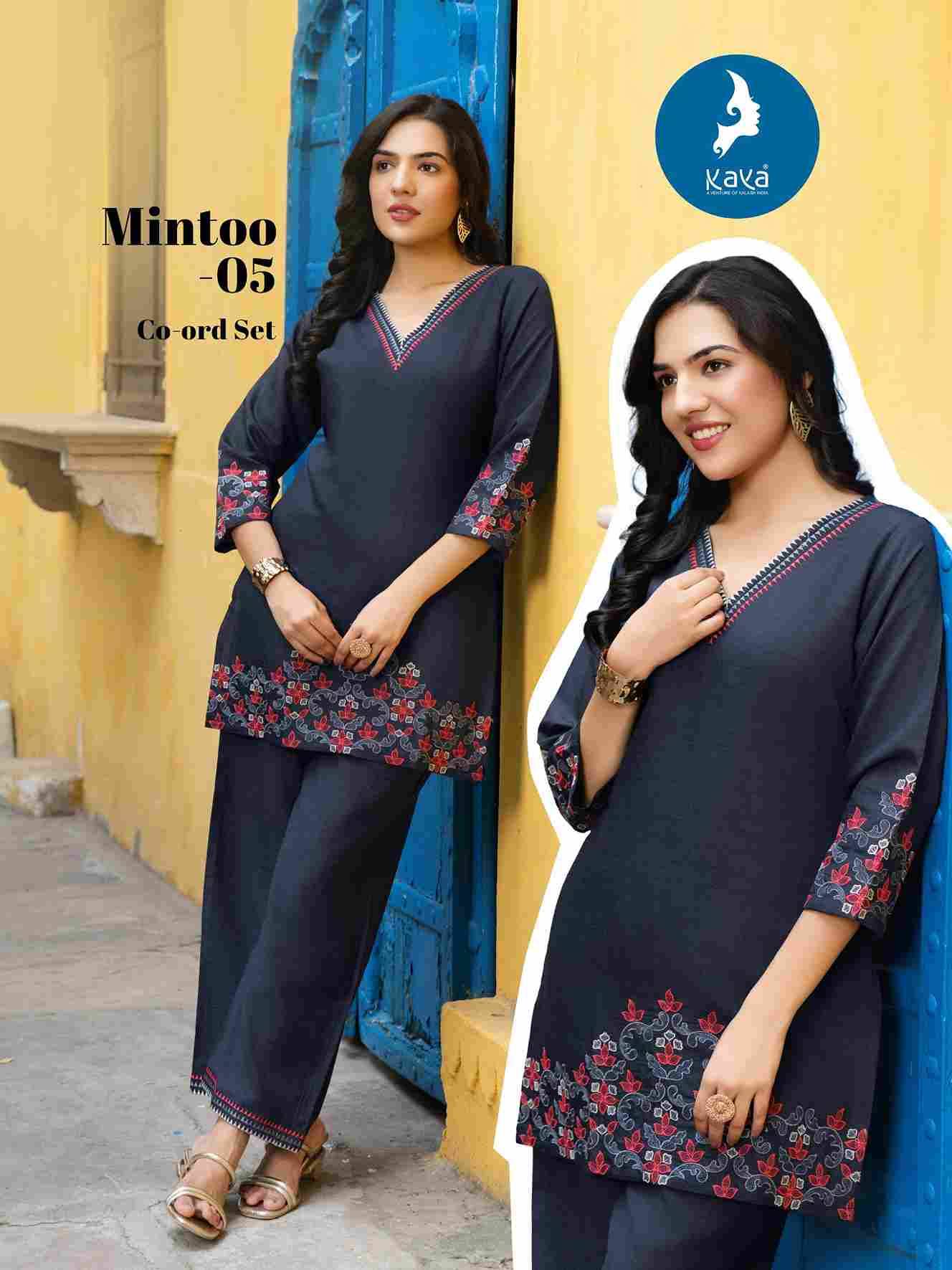 Mintoo By Kaya 01 To 06 Series Designer Stylish Fancy Colorful Beautiful Party Wear & Ethnic Wear Collection Vertican Co-Ord At Wholesale Price
