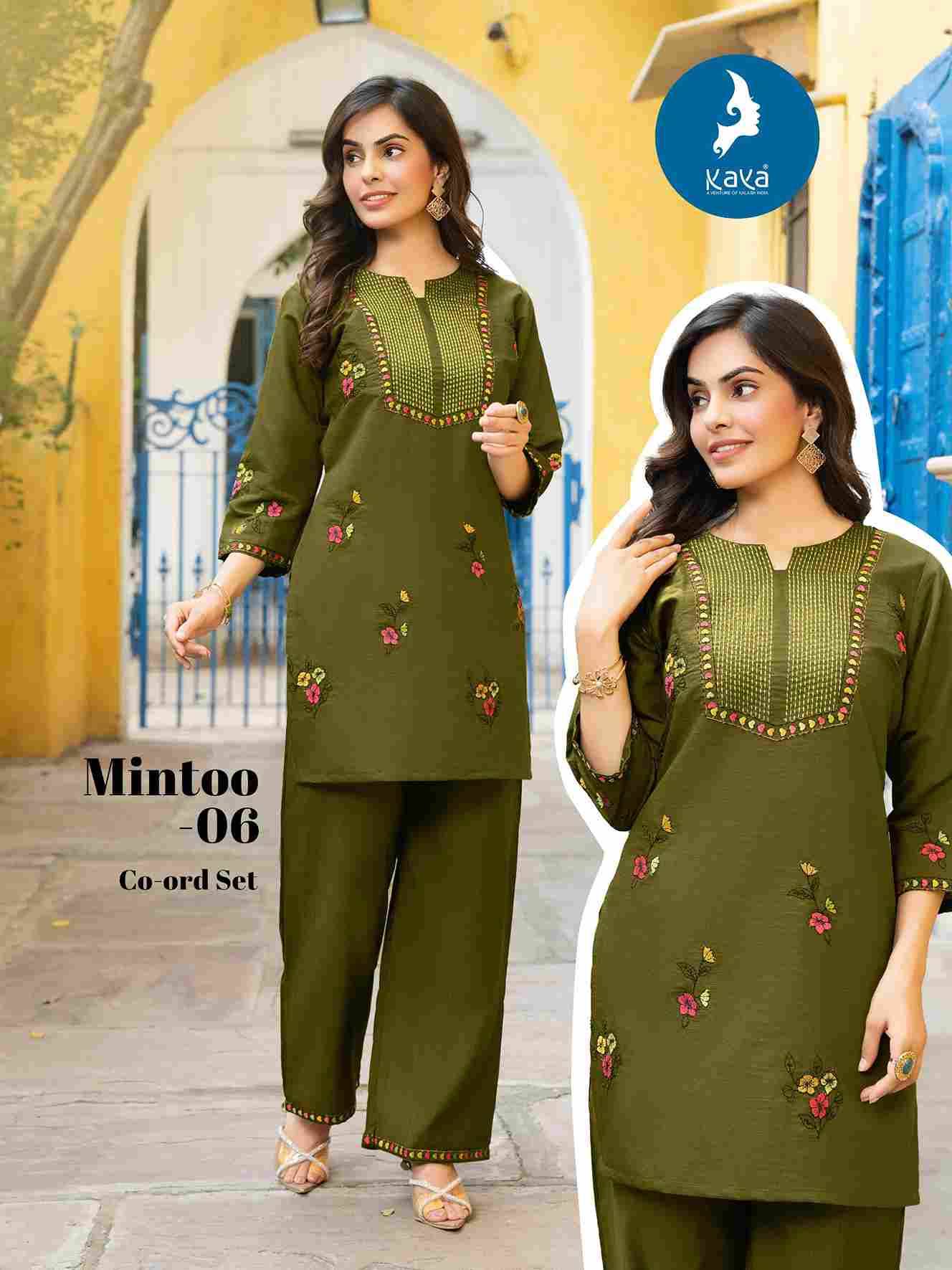 Mintoo By Kaya 01 To 06 Series Designer Stylish Fancy Colorful Beautiful Party Wear & Ethnic Wear Collection Vertican Co-Ord At Wholesale Price