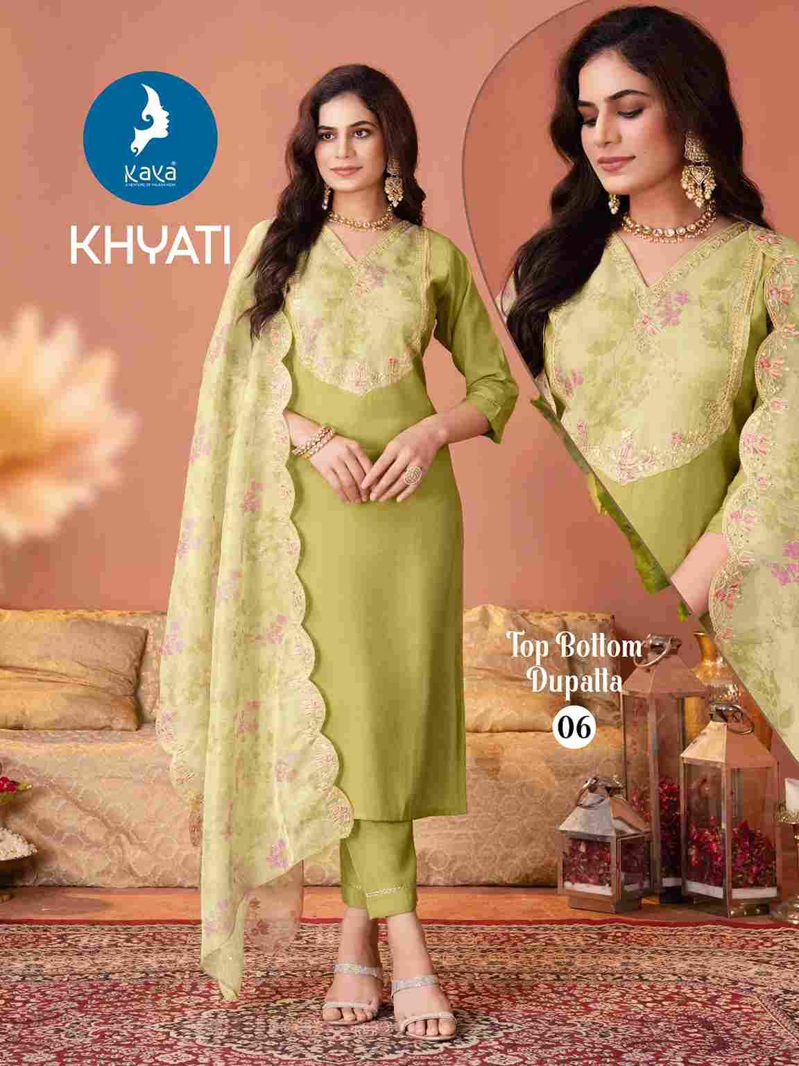 Khyati By Kaya 01 To 06 Series Beautiful Stylish Festive Suits Fancy Colorful Casual Wear & Ethnic Wear & Ready To Wear Roman Shimmer Dresses At Wholesale Price