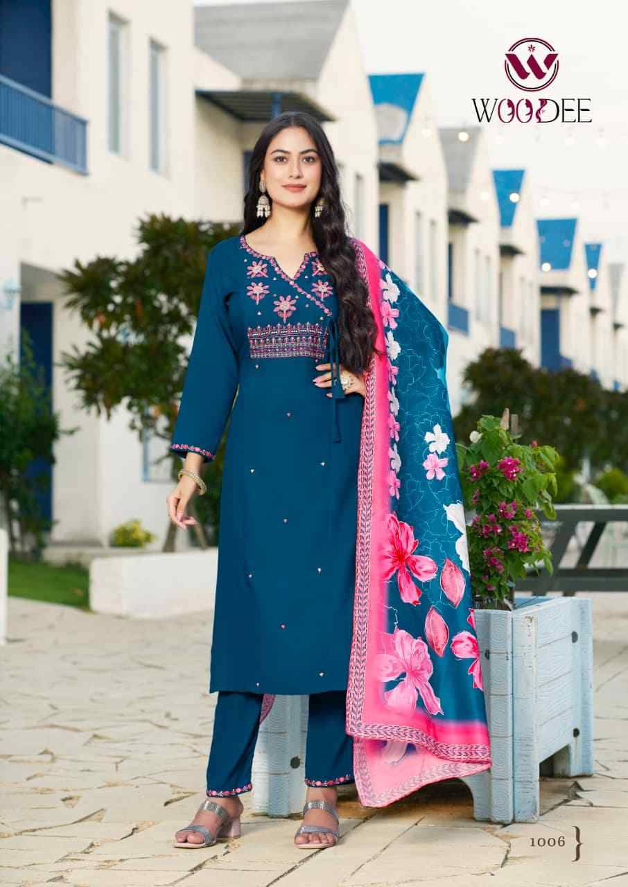 Sargam By Woodee 1001 To 1006 Series Designer Stylish Fancy Colorful Beautiful Party Wear & Ethnic Wear Collection Premium Rayon Dresses At Wholesale Price