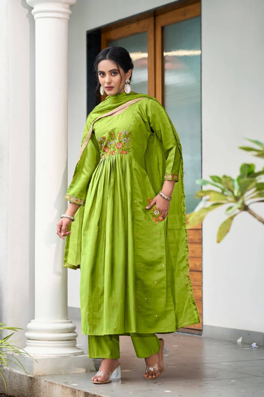 Gulzar By Ossm 1001 To 1006 Series Designer Festive Suits Beautiful Fancy Stylish Colorful Party Wear & Occasional Wear Viscose Silk Embroidered Dresses At Wholesale Price