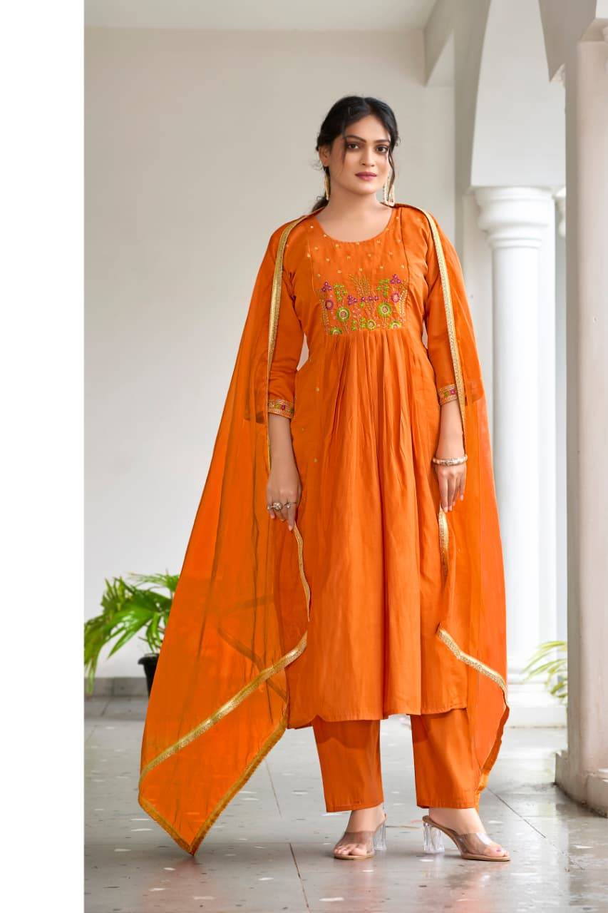 Gulzar By Ossm 1001 To 1006 Series Designer Festive Suits Beautiful Fancy Stylish Colorful Party Wear & Occasional Wear Viscose Silk Embroidered Dresses At Wholesale Price