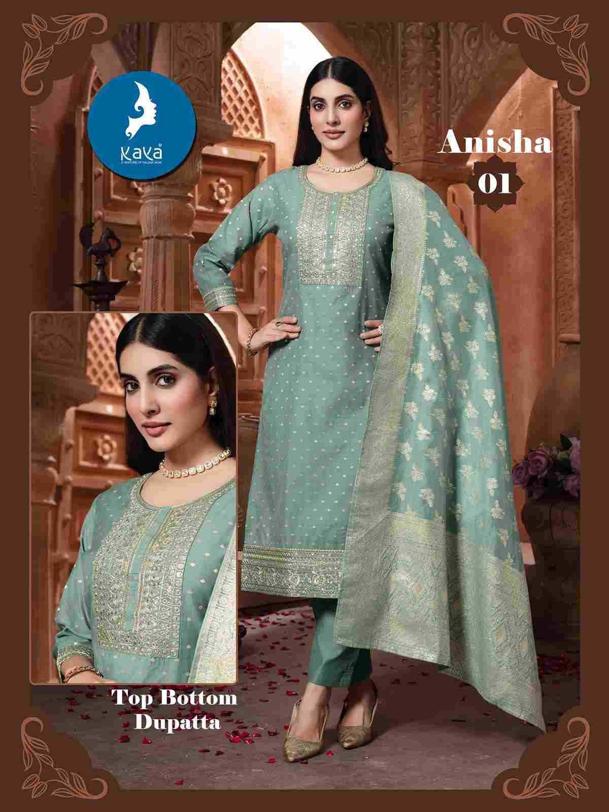Anisha By Kaya 01 To 06 Series Beautiful Stylish Festive Suits Fancy Colorful Casual Wear & Ethnic Wear & Ready To Wear Chanderi Jacquard Dresses At Wholesale Price
