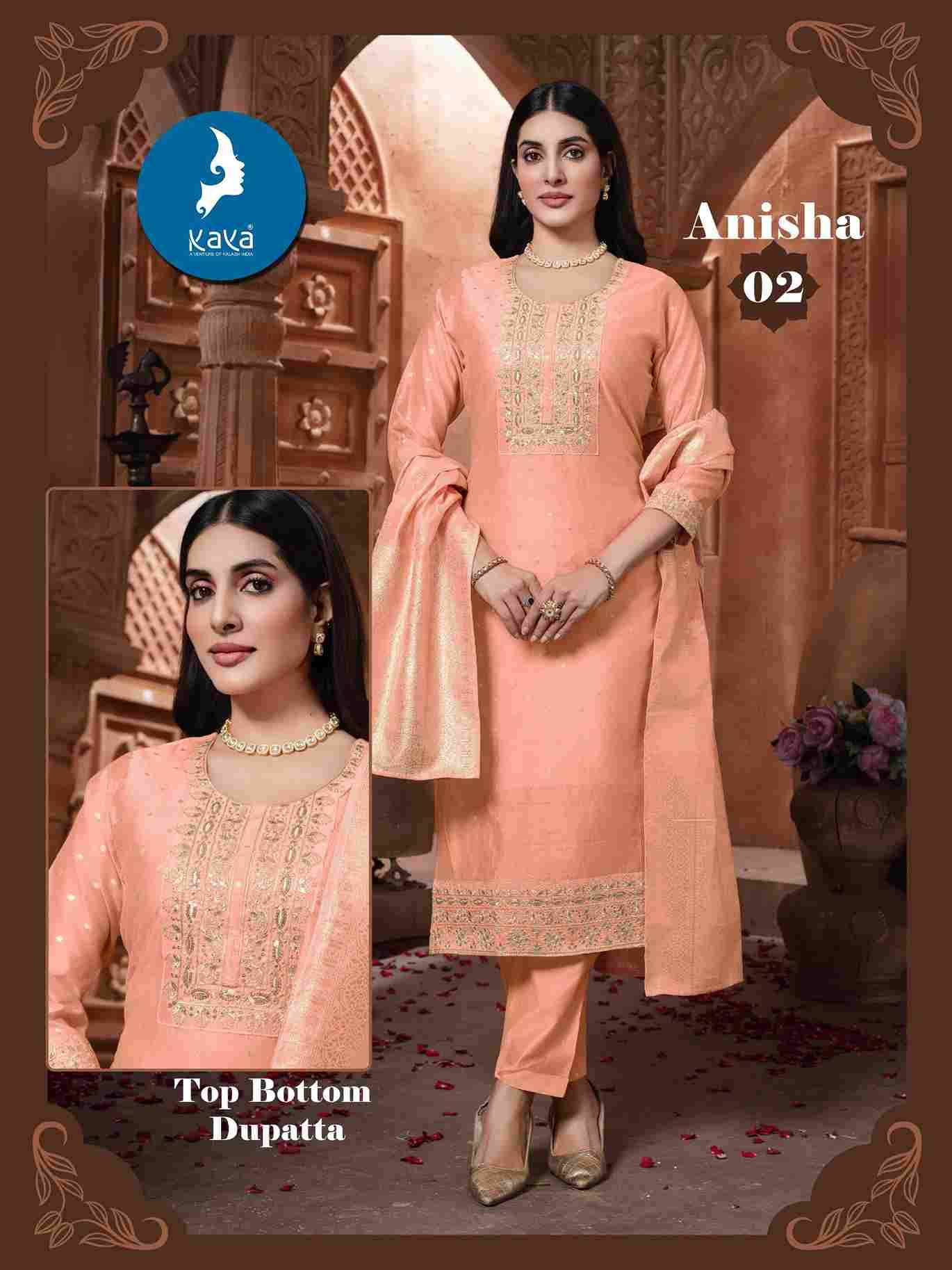 Anisha By Kaya 01 To 06 Series Beautiful Stylish Festive Suits Fancy Colorful Casual Wear & Ethnic Wear & Ready To Wear Chanderi Jacquard Dresses At Wholesale Price